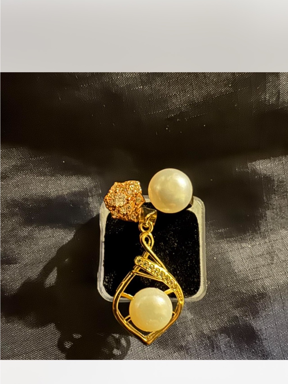 Gold genuine south sea 10mm Pearl Drop Pendant Necklace - Elegant White Pearls